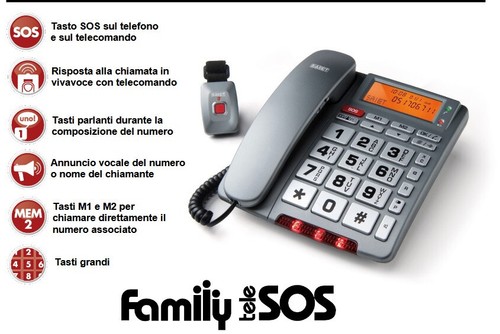 Telefono fisso anziani family - telefono,